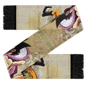 One Piece Foxy Map Background Artwork Cool Wool Scarf