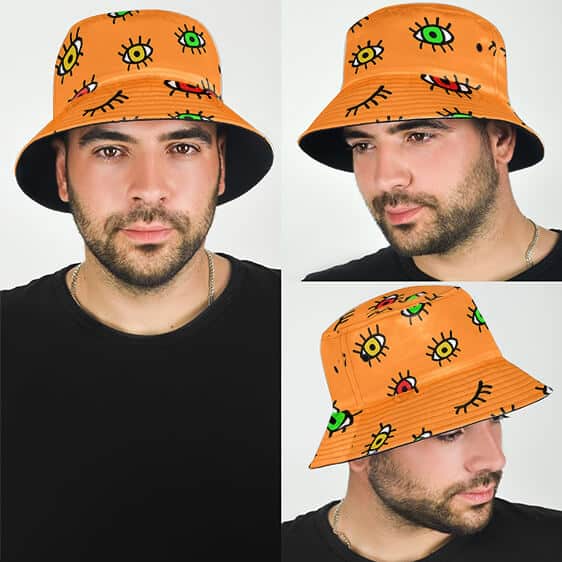 Rastafarian Colors Eye Pattern Epic 420 Weed Bucket Hat