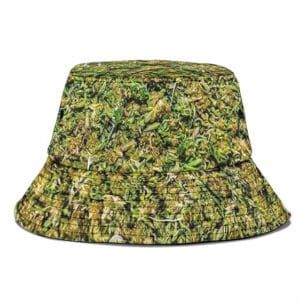 Realistic Indica Strains Cannabis Kush Nugs Design Bucket Hat