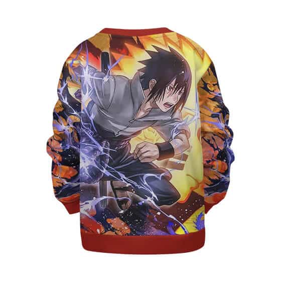 Sasuke Lightning Release Chakra Mode Kids Sweatshirt