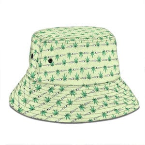 Stylish Marijuana Weed Leaf Joint Pattern Art Bucket Hat
