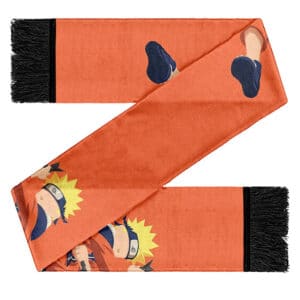 Minimalist Young Naruto Uzumaki Vibrant Orange Wool Muffler