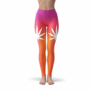 Marijuana Icon Sunset Colors Workout Pants