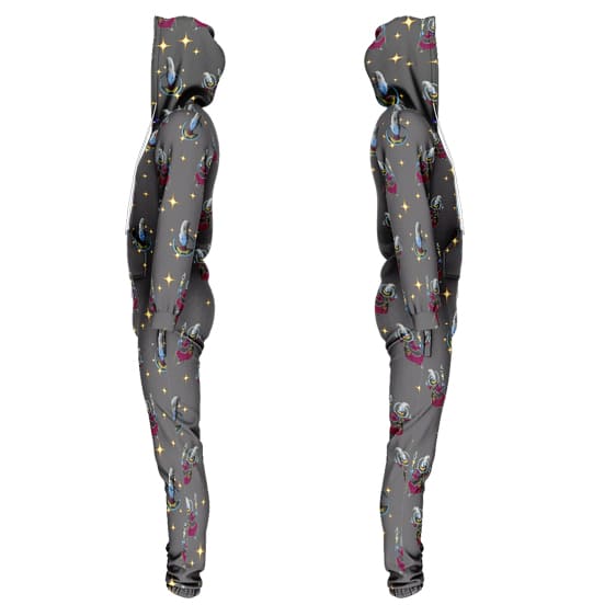 DBS Majestic Whis All Over Pattern Gray Onesie