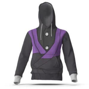 Genya Purple And Black Outfit Pullover Hoodie