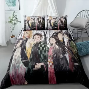 Awesome Demon Slayer Characters Paint Art Bed Set