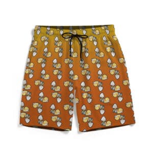 Chibi Zenitsu & Jigoro Pattern Beach Shorts