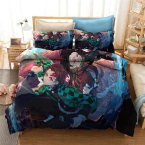 Demon Nezuko And Tanjiro Water Style Bedclothes