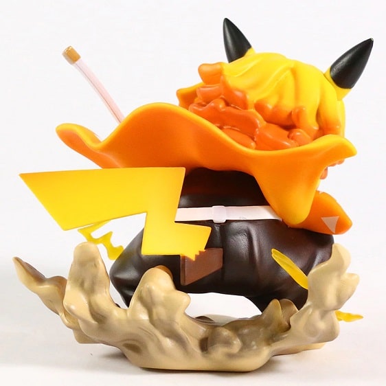 Demon Slayer Zenitsu Pikachu Parody Figure