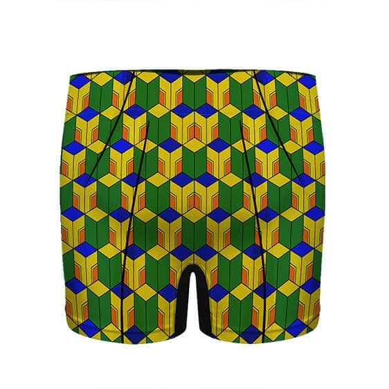Sabito Geometric Kimono Pattern Boxer Shorts