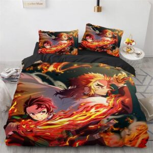 Tanjiro And Kyojuro Flame Breathing Bedclothes