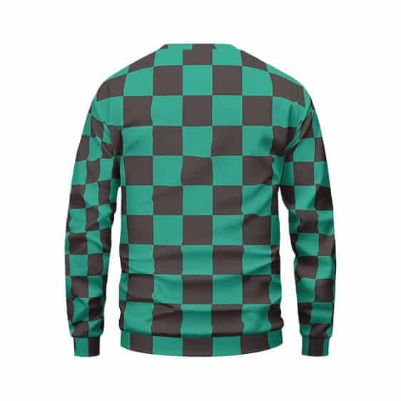 Tanjiro Haori Green Checkered Design Sweatshirt