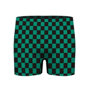 Tanjiro's Haori Checkered Green Pattern Boxers