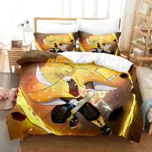Zenitsu Agatsuma Thunder Breathing Style Bed Linen