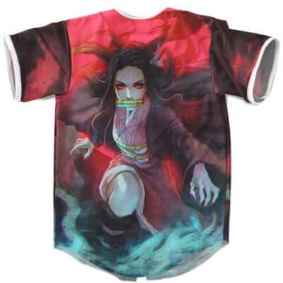 Blood Moon Nezuko Demon Slayer Baseball Shirt