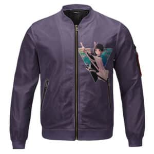 Kanao Vibrant Prism Art Purple Bomber Jacket