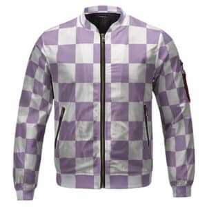 Kie Kamado Checkered Kimono Outfit Bomber Jacket