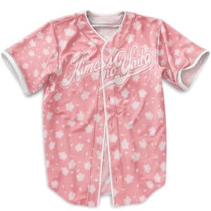 Makomo Pink Floral Demon Slayer Baseball Shirt