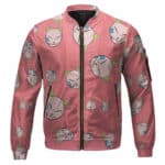 Makomo Warding Mask Pattern Pink Bomber Jacket