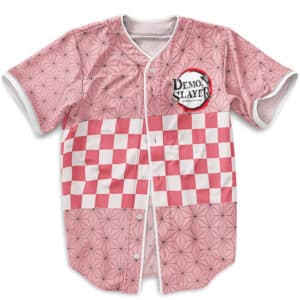 Team Nezuko Demon Slayer Pink Baseball Jersey
