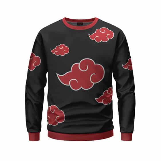 Akatsuki Red Cloud Logo Cloak Design Sweatshirt