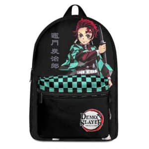 Tanjiro Kamado Demon Slayer Checkered Backpack