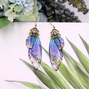Beautiful Shinobu Kocho Butterfly Wing Earrings