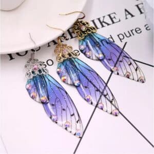 Beautiful Shinobu Kocho Butterfly Wing Earrings
