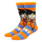 Chibi Goku Art Striped Blue And Orange Socks