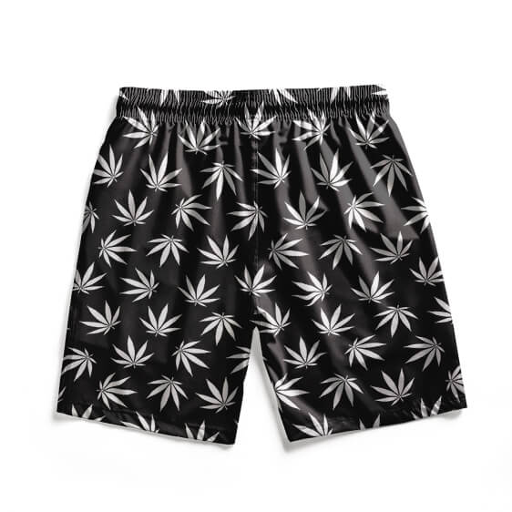 Dope Marijuana Leaf Pattern Men's Swim Shorts