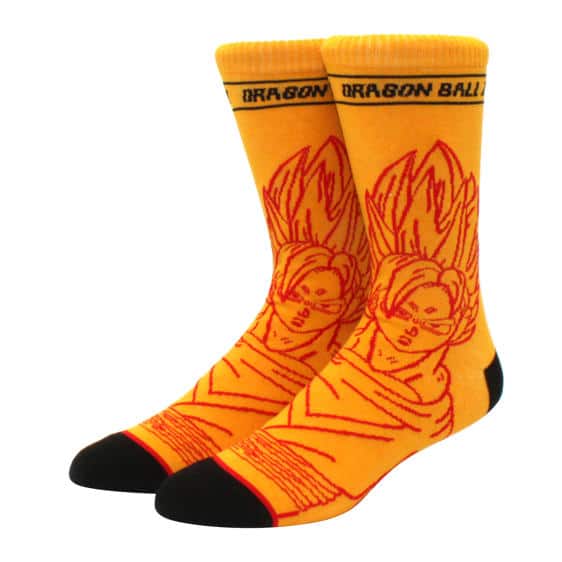 Dragon Ball Z Super Saiyan Goku Orange Socks