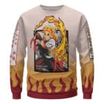Flame Hashira Kyojuro Rengoku Pattern Sweater
