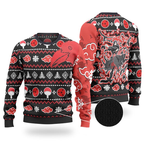 Itachi Uchiha Crow Clone Ugly Christmas Sweater