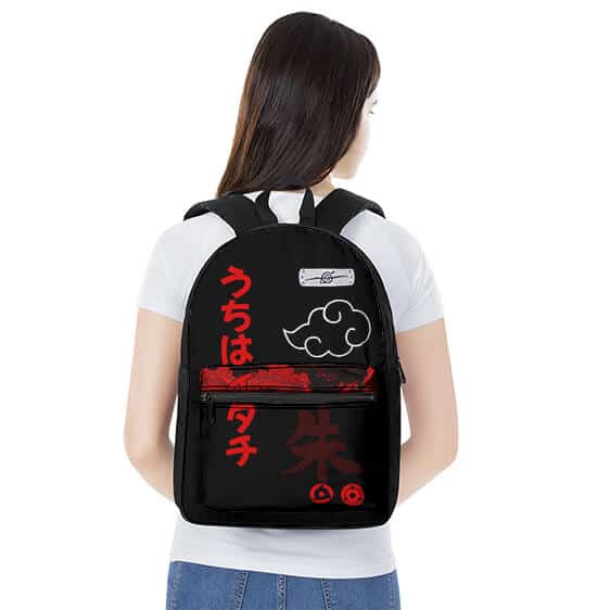 Red Cloud Symbol Team Akatsuki Black Backpack