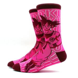 Son Goku Full Image Design Magenta Pink Socks