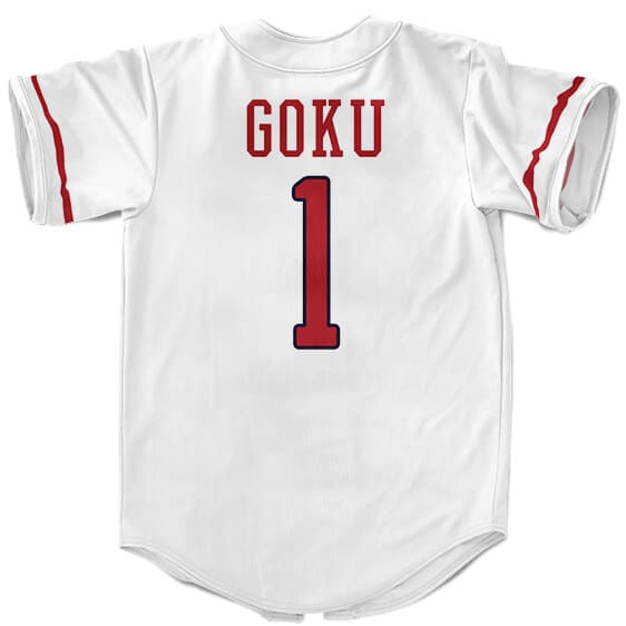 Son Goku Universe 7 White DBZ Baseball Shirt