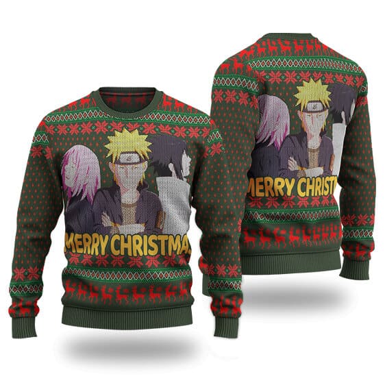 Team 7 Naruto Sasuke Sakura Ugly Christmas Sweater