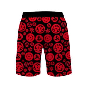 Uchiha Clan Sharingan Eyes Pattern Board Shorts