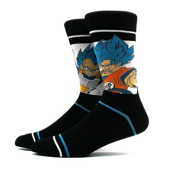 Vegeta And Son Goku Super Saiyan Blue Form Socks