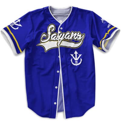 Vegeta Royal Saiyan Crest Blue Baseball Uniform