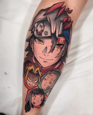 Tengen With His Wives Arm Tattoo
