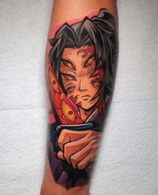 Upper-Rank One Kokushibo Leg Tattoo