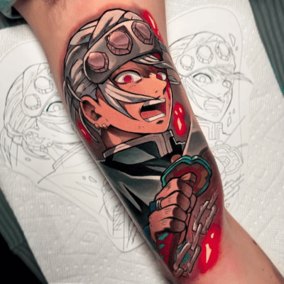 Tengen Sound Breathing Arm Tattoo