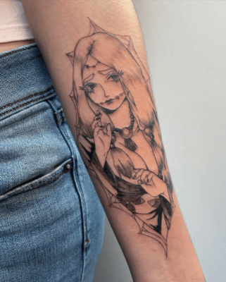 Spider Demon Mother Arm Tattoo