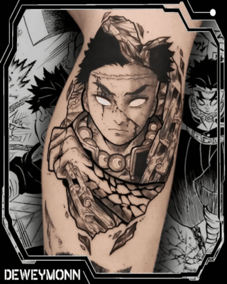 Gyomei Himejima Leg Tattoo