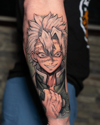 Sanemi Wind Hashira Arm Tattoo