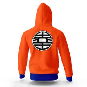 Dragon Ball Z King Kai Kanji Logo Orange Hoodie