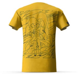 Sand Ninja Gaara Sketch Design Yellow T-Shirt