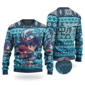 Cool Giyu Tomioka Chibi Art Ugly Christmas Sweater
