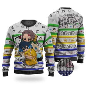 Cute Tanjiro & Friends Art Ugly Xmas Sweatshirt